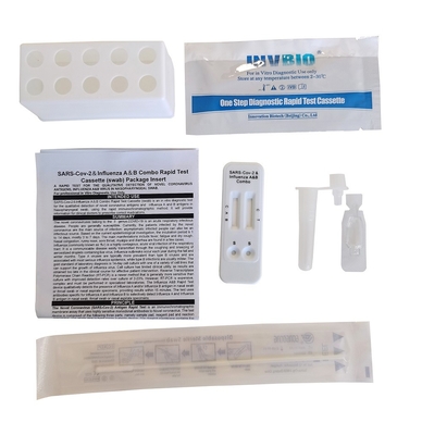 Ce-Antigeenautoverificatie Kit Influenza Flu A B en Covid-19 Ag Neuscombo