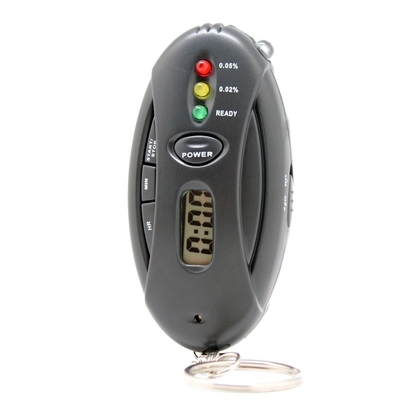 3 de niveaus leidden Lichten tonen Breathalyzer-Alcoholmeetapparaat met Tijdopnemer Snelle Reactie voor Aandrijvingsveiligheid