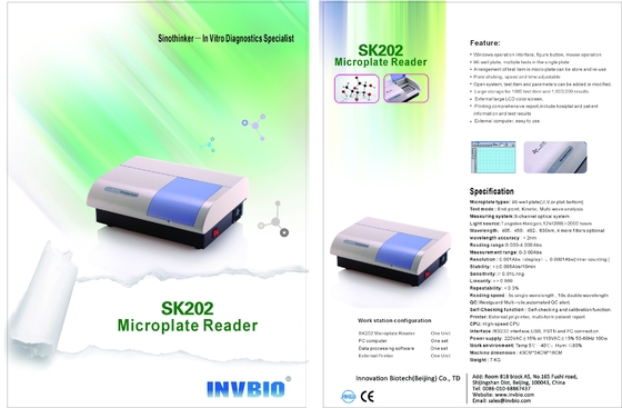 Invbio Elisa Microplate Washer With 96 goed Elisa Plate Reader For Lab