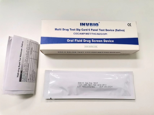 Hoogst Nauwkeurige 6 Comité Mondelinge Vloeibare Drugtest Kit For Private Identify Health