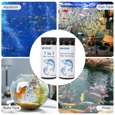 Invbio 7 in 1 van de het Watertest van het Vissenaquarium van de de Strokenammoniak Uitrusting van de de Stikstoftest