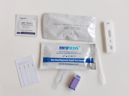 Snelle Ferritin van de de Testcassette van de Immunofluorescentieanalyse Snelle Uitrusting 2 tests/doos van de Niveautest