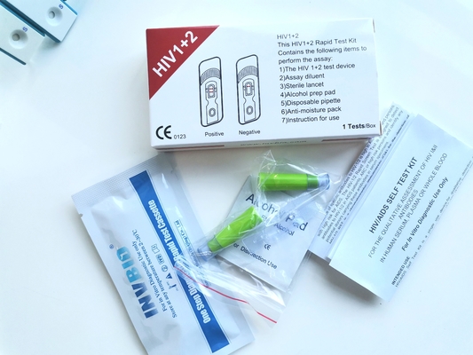 De zelf Kenmerkende 25pcs/Box-Hiv Snelle Besmetting van Testuitrustingen ontdekt Antilichamen in Bloed