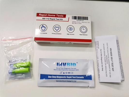 Één Stap Zelf Kenmerkende Hiv 1 en 2 Test Kit Convenient Whole Blood