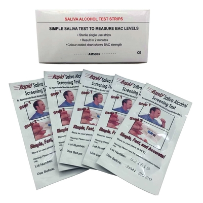 Hoog nauwkeurige speeksel-alcoholteststrips CE-certificaat