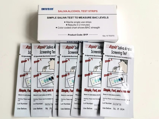 Hoog nauwkeurige speeksel-alcoholteststrips CE-certificaat