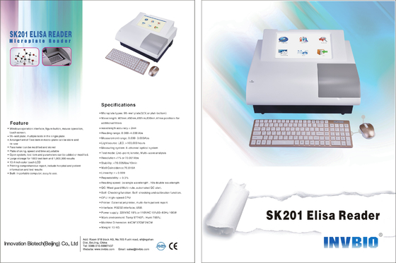 SK201 8 de Analysator van kanaalelisa microplate reader clinical chemistry