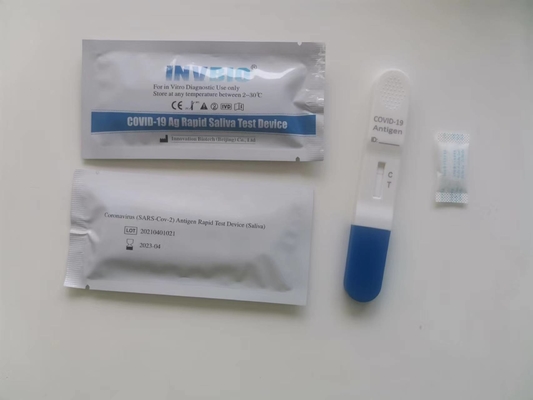 99% specificiteit Covid 19 Snelle Test Kit Antigen Saliva Lollipop