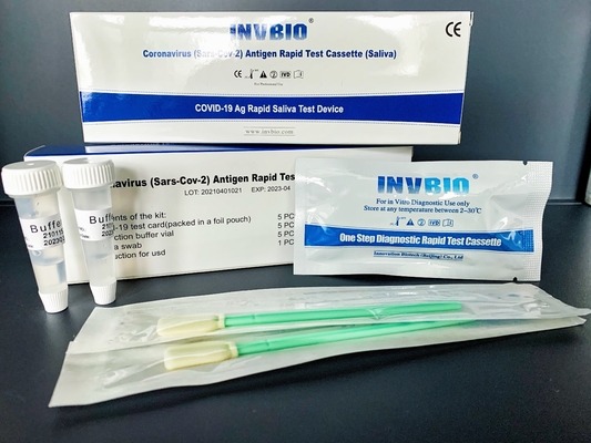 10-20 minuten Één Stap Covid 19 de Snelle Lolly van het de Cassettespeeksel van Testkit rtk antigen rapid test
